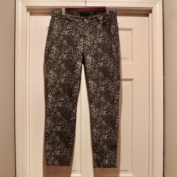 Talbots Gray Leopard Print Pants - Picture 2 of 4